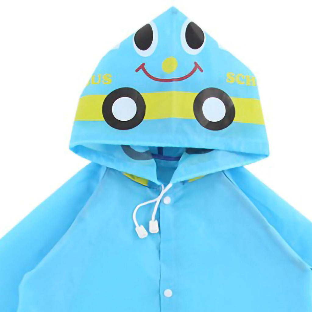 Animal Modeling Children's Raincoat Colorful Cartoon Environmentally Friendly Student Rain Gear Blue