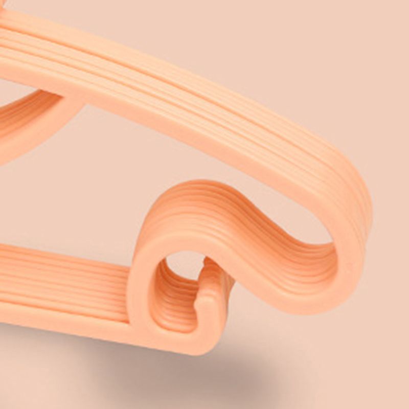 10PCS Kids Storage Hangers Plastic Thicken Bow Knot Coat Drying Hanger for Toddler Baby Orange