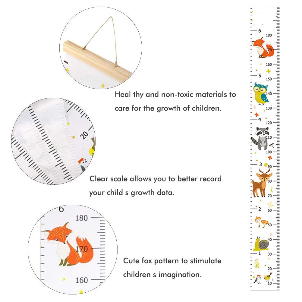 Baby Growth Height Chart Wall Ruler Stickers Decals for Kids Boys Wall Ruler for Children