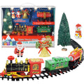 Christmas Train Set Electric Train with Lights and Music Railway Tracks Set Battery Operated Tracks Playset Christmas Gift for Kids