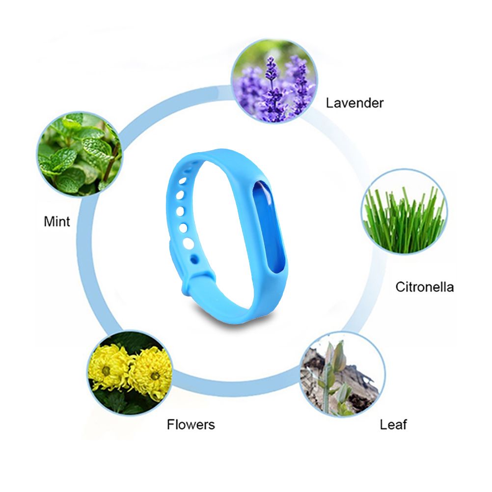 6Pcs Random Silicone Mosquito Repellent Bracelets Waterproof Anti Mosquito Band Bug and Insect Protection Wrist Bands for Adults and Kids