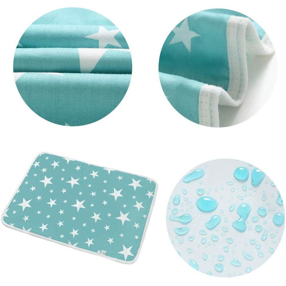 2PCS Waterproof Baby Crib Pad Leak Proof Infant Mattress Pad Soft Baby Mat
