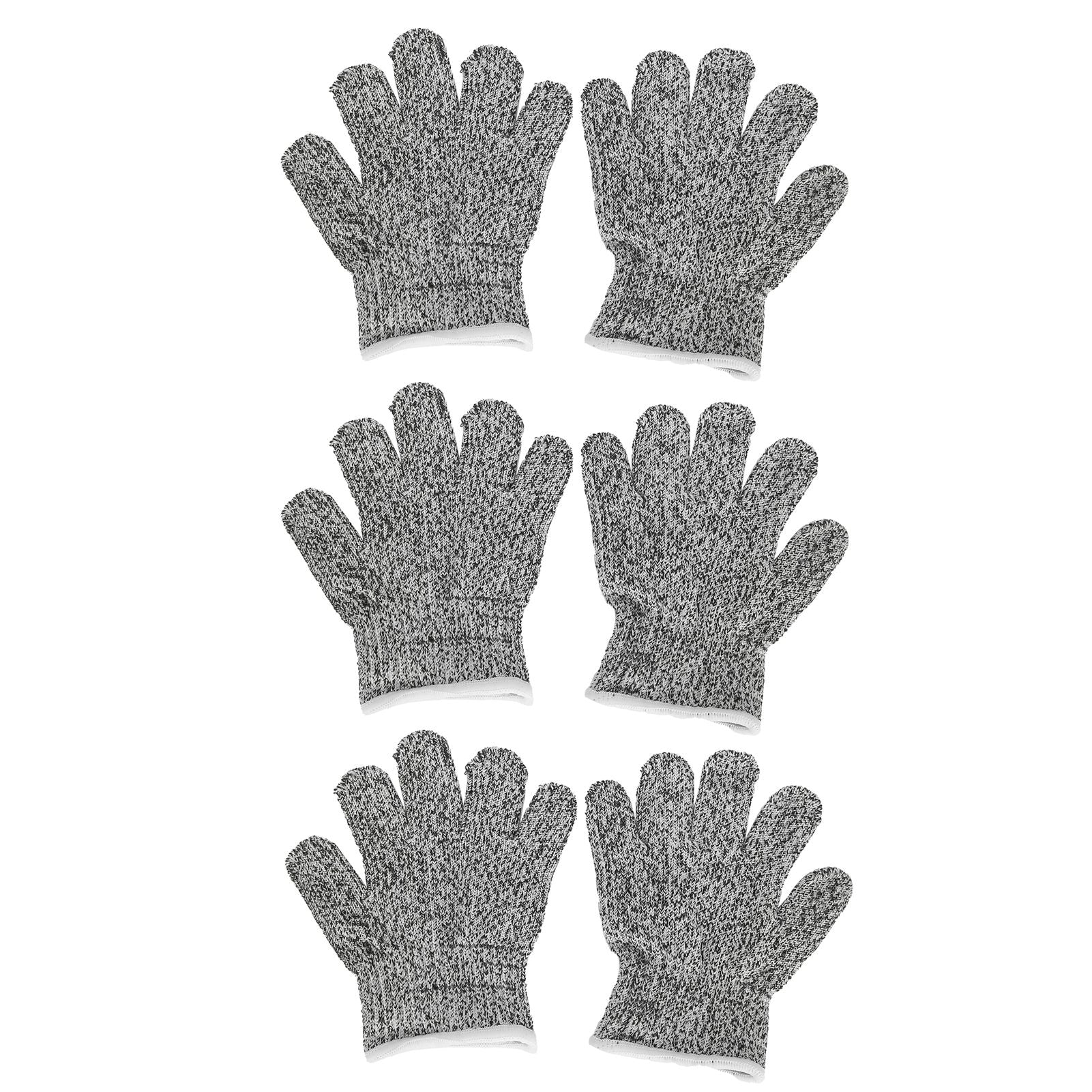 3 Pairs Cut Resistant Gloves Children Gardening Outdoor Activities Cut Proof Work Gloves