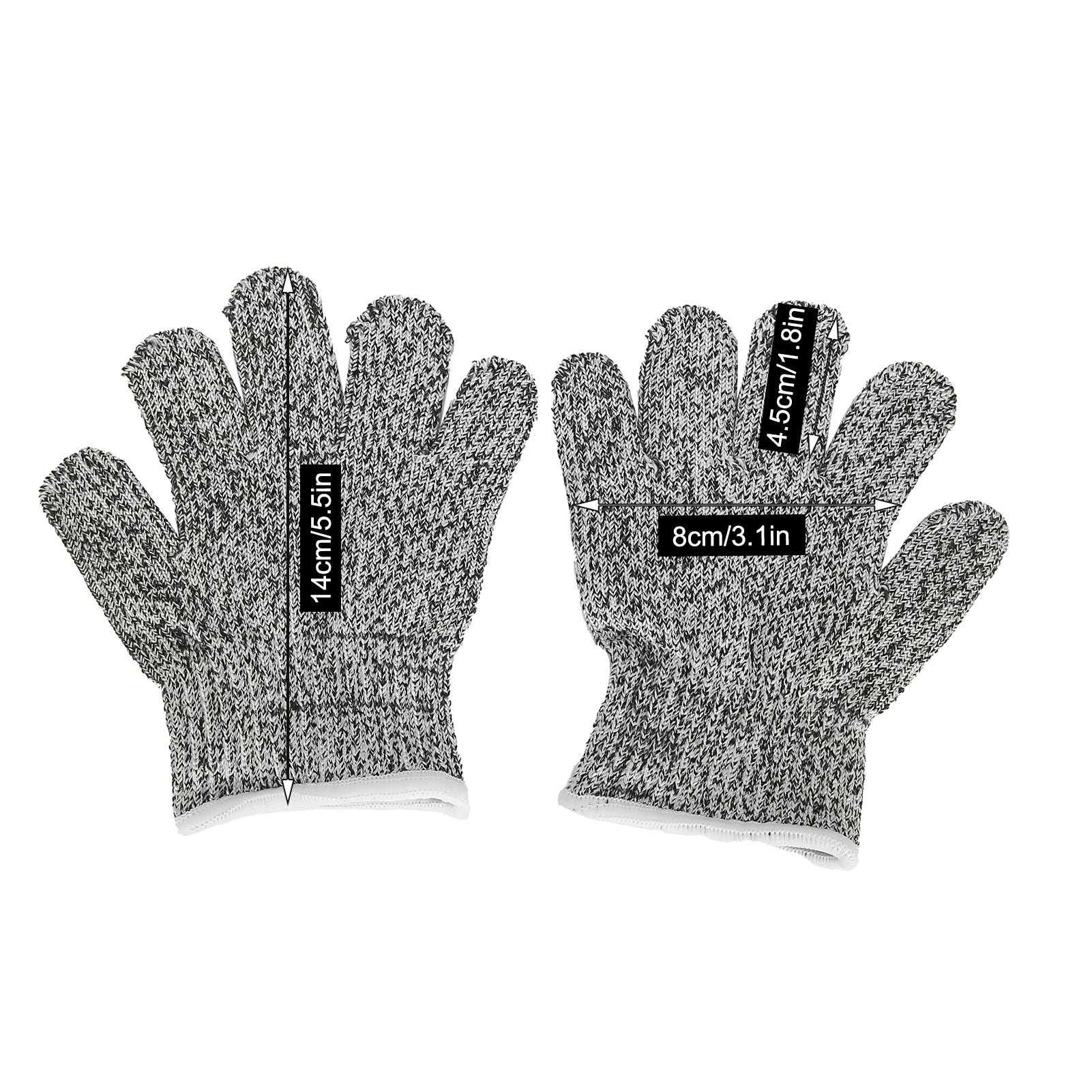 3 Pairs Cut Resistant Gloves Children Gardening Outdoor Activities Cut Proof Work Gloves