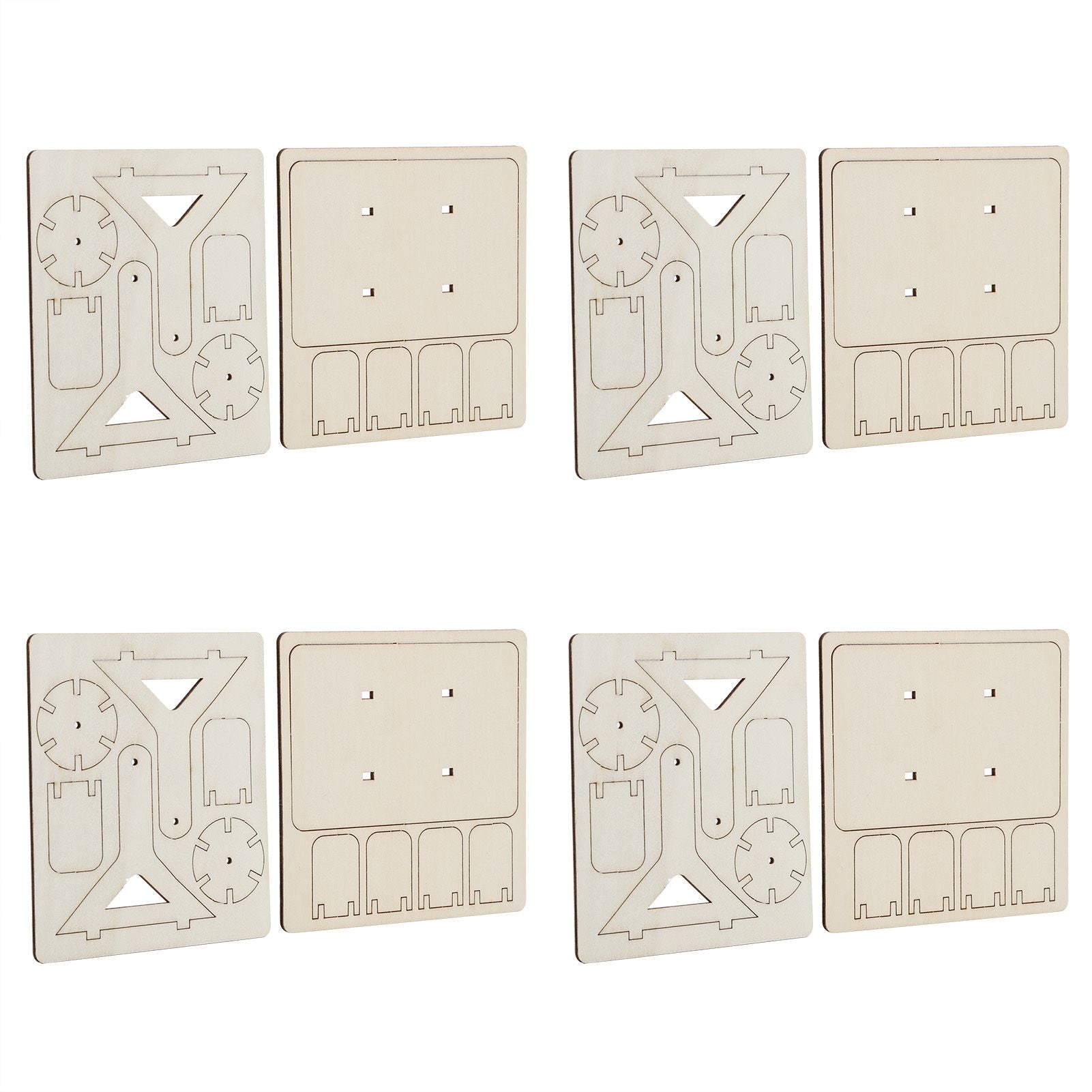 4 Sets Wooden Water Wheel Toys DIY Children Technology DIY Assembly Puzzle Model
