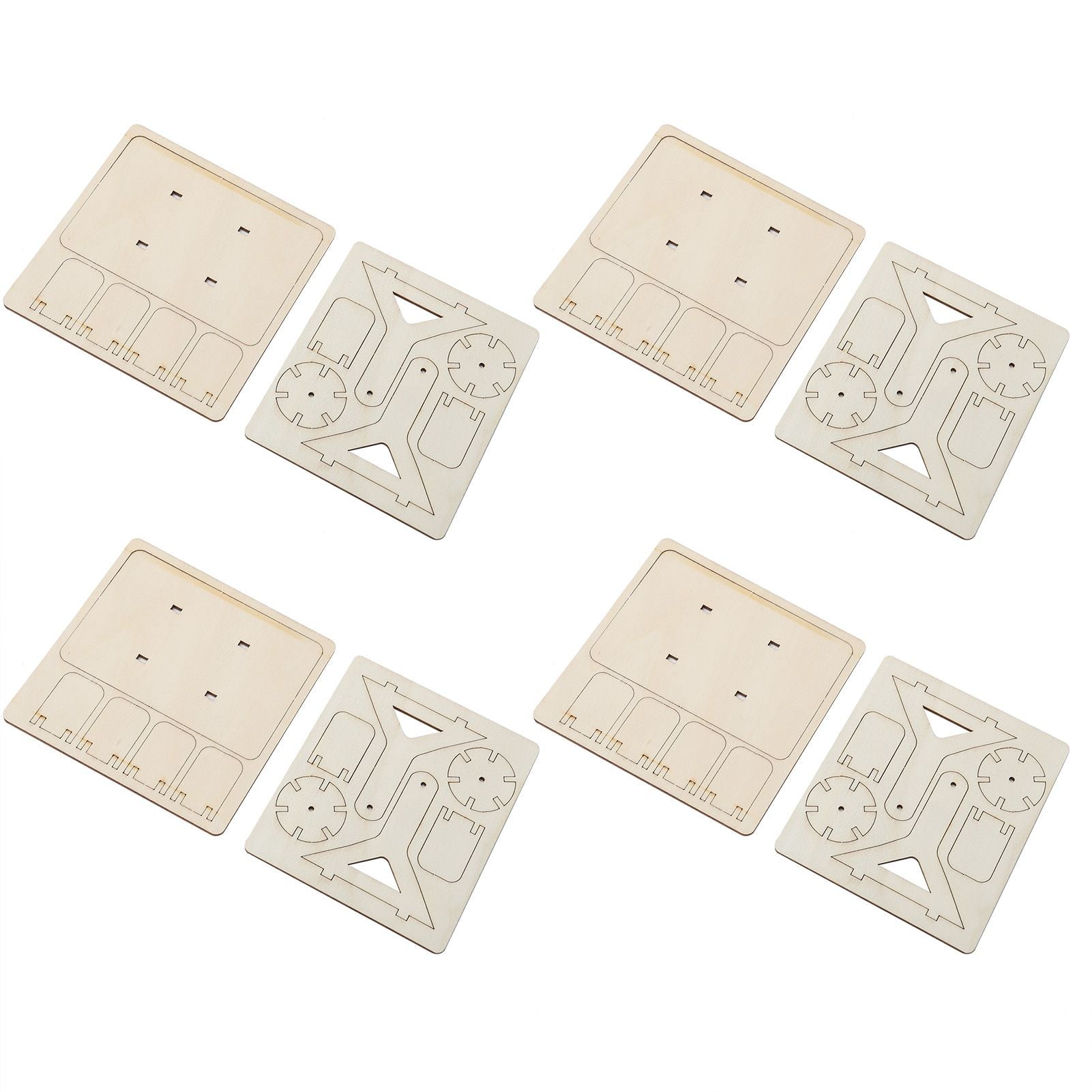 4 Sets Wooden Water Wheel Toys DIY Children Technology DIY Assembly Puzzle Model