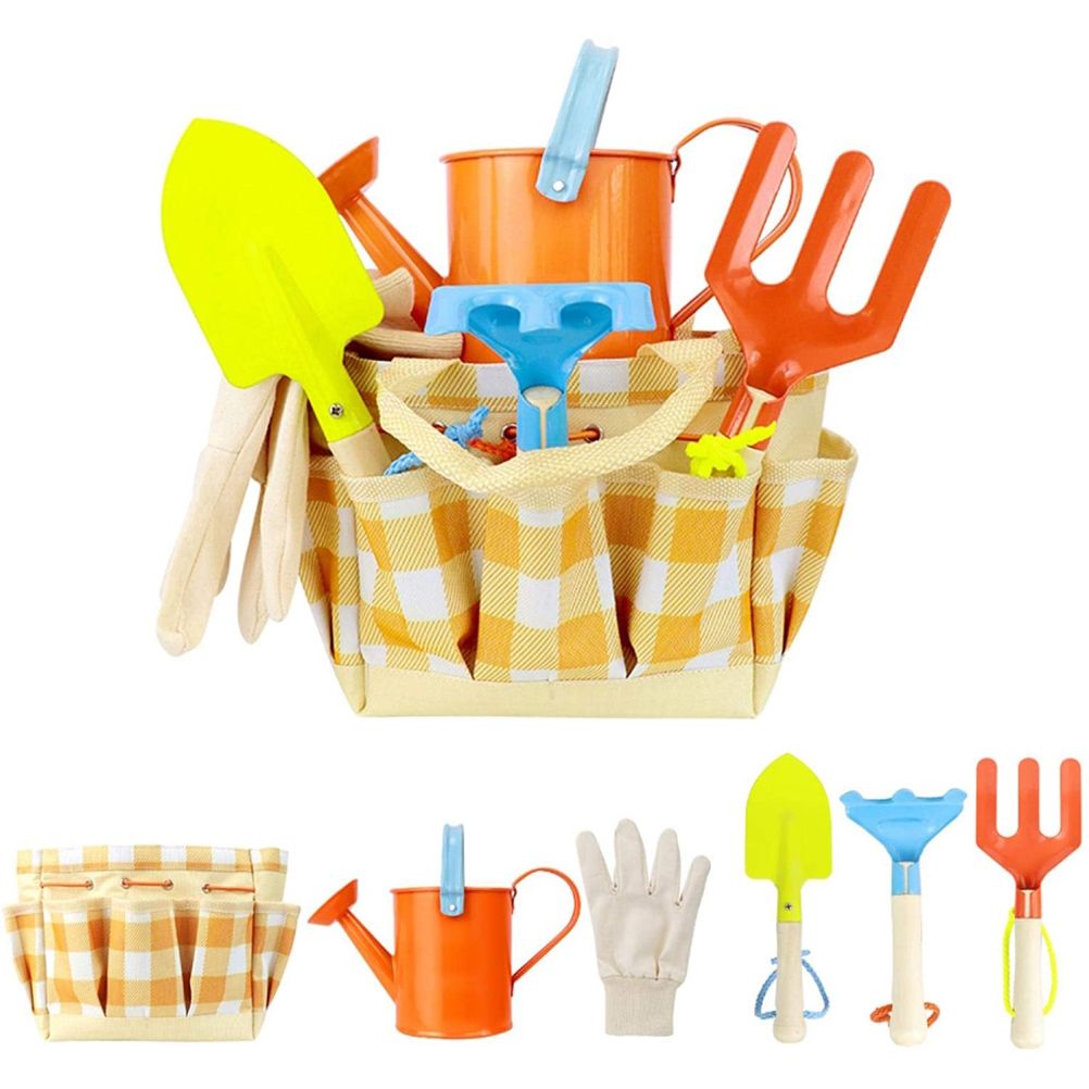 Garden Play Tools Beach Toy with Carrying Bag Children's Garden Tool Set Gift for Kids