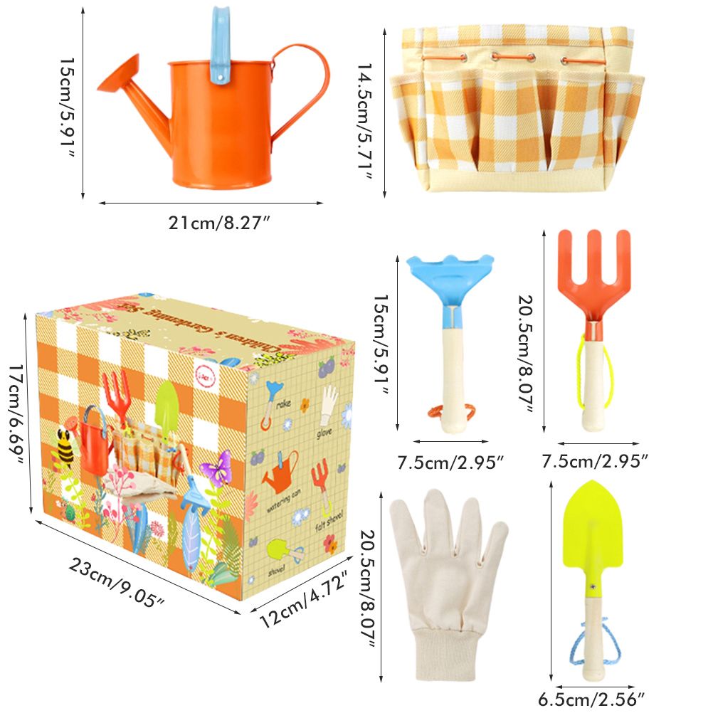 Garden Play Tools Beach Toy with Carrying Bag Children's Garden Tool Set Gift for Kids
