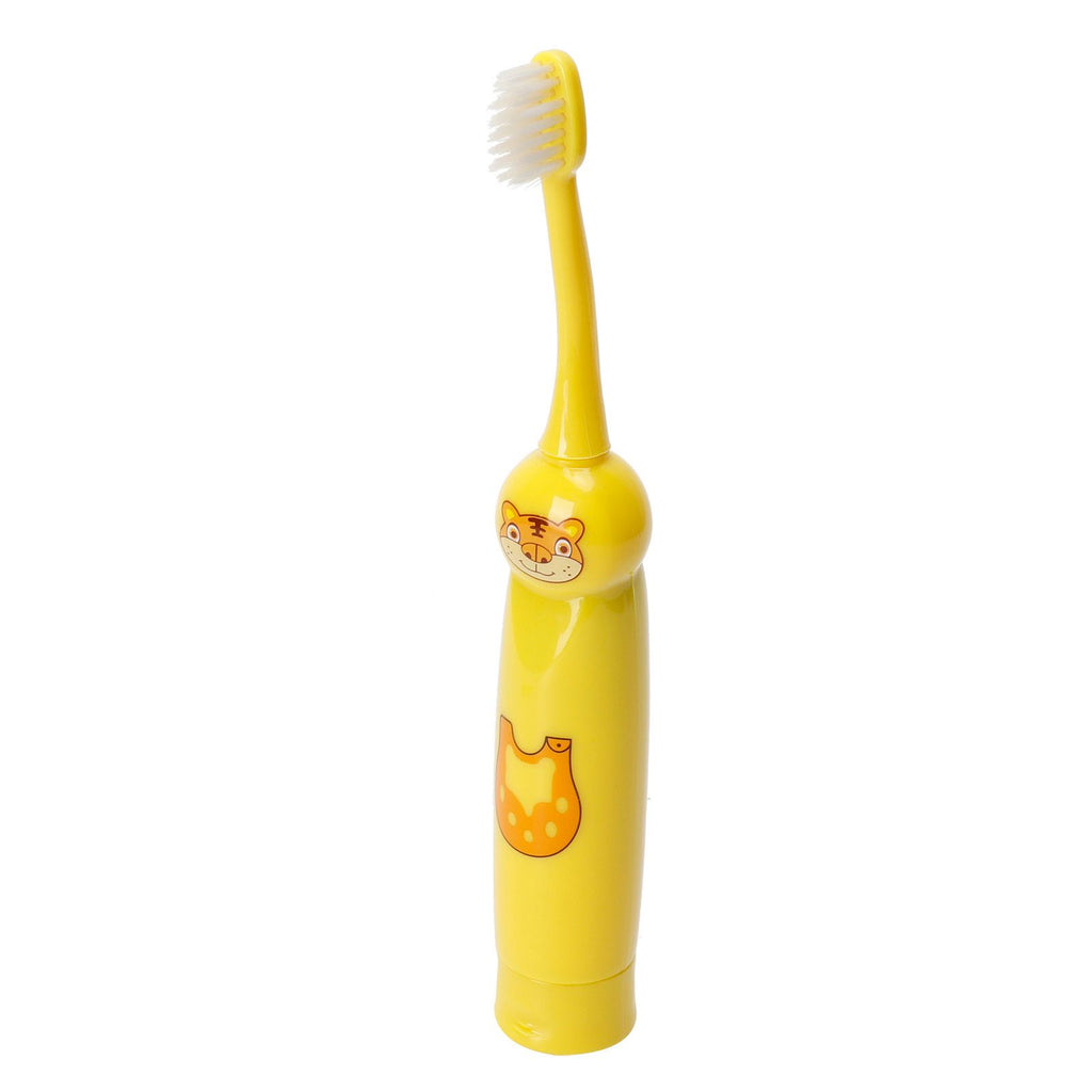 Children Electric Toothbrush Cartoon Pattern Waterproof Teeth Cleaning Brush Gift for KidsYellow