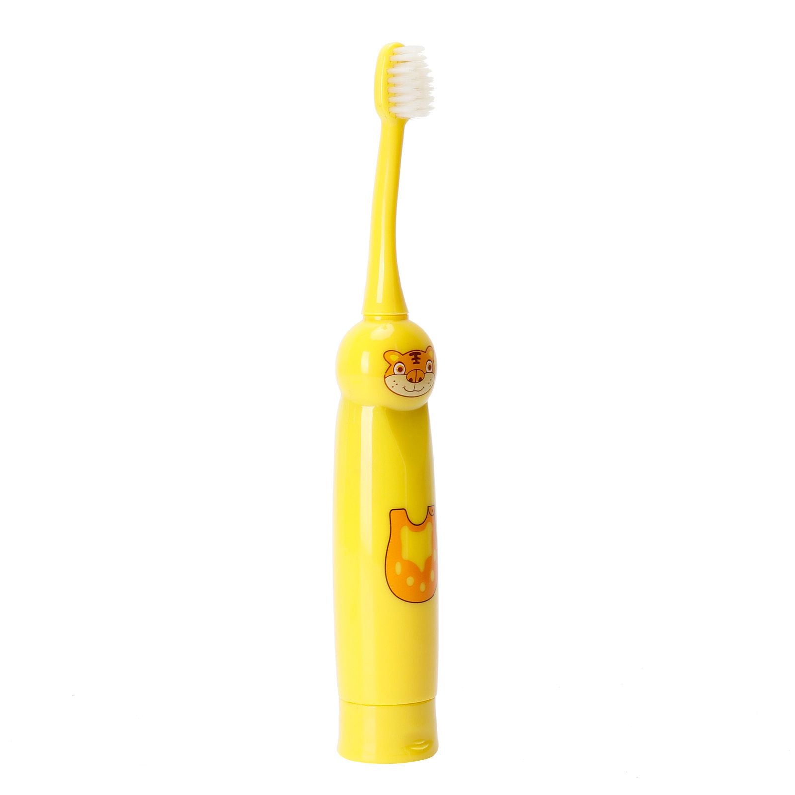 Children Electric Toothbrush Cartoon Pattern Waterproof Teeth Cleaning Brush Gift for KidsYellow
