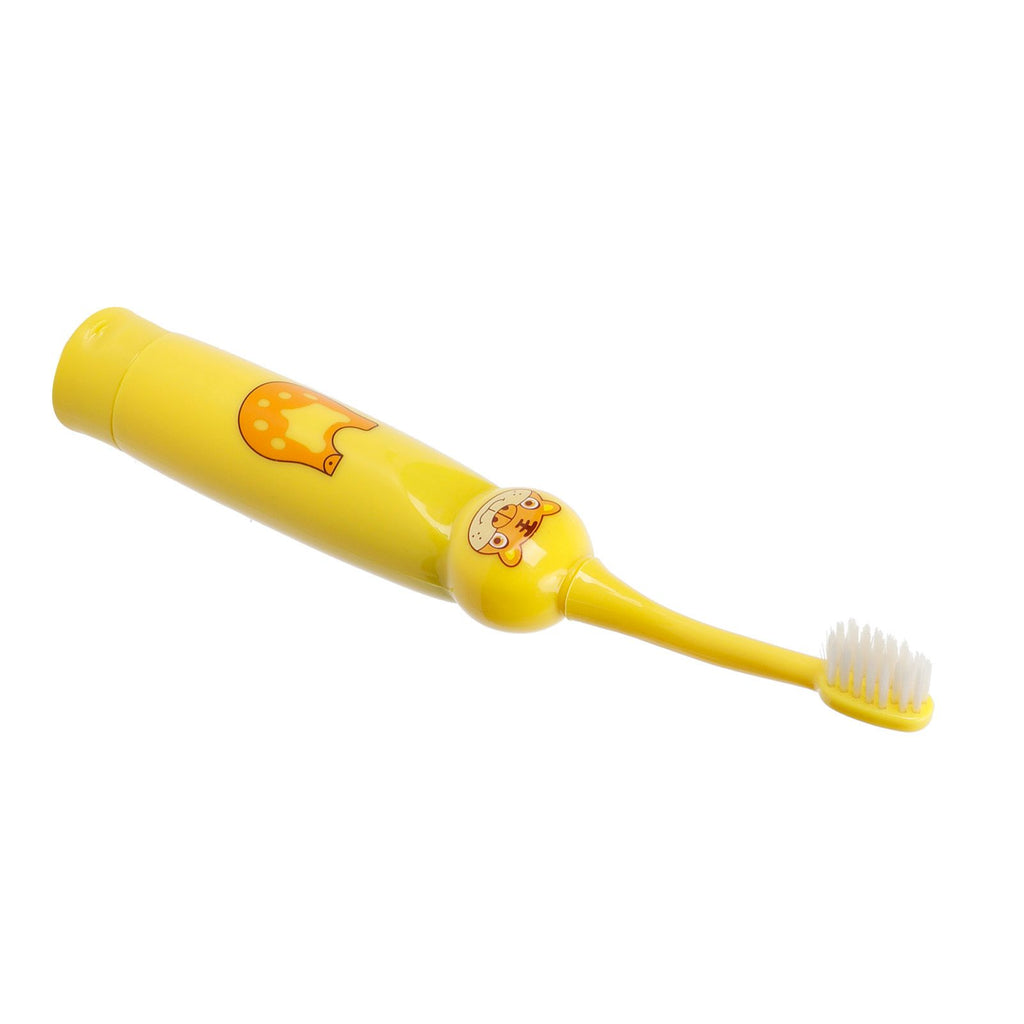 Children Electric Toothbrush Cartoon Pattern Waterproof Teeth Cleaning Brush Gift for KidsYellow