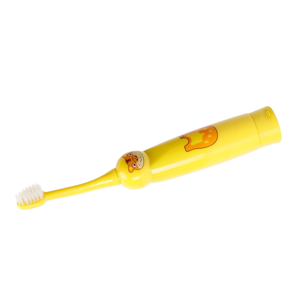 Children Electric Toothbrush Cartoon Pattern Waterproof Teeth Cleaning Brush Gift for KidsYellow