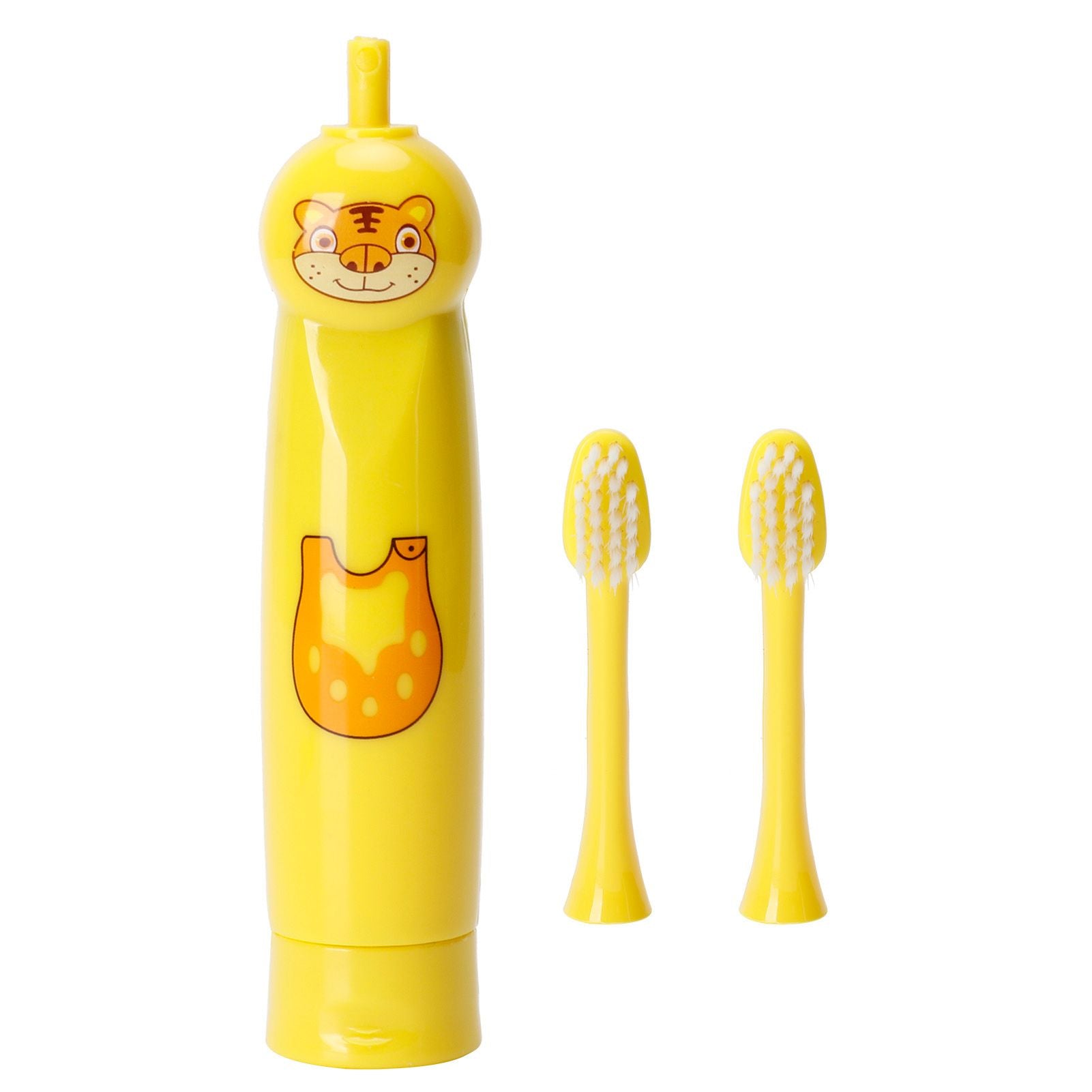 Children Electric Toothbrush Cartoon Pattern Waterproof Teeth Cleaning Brush Gift for KidsYellow