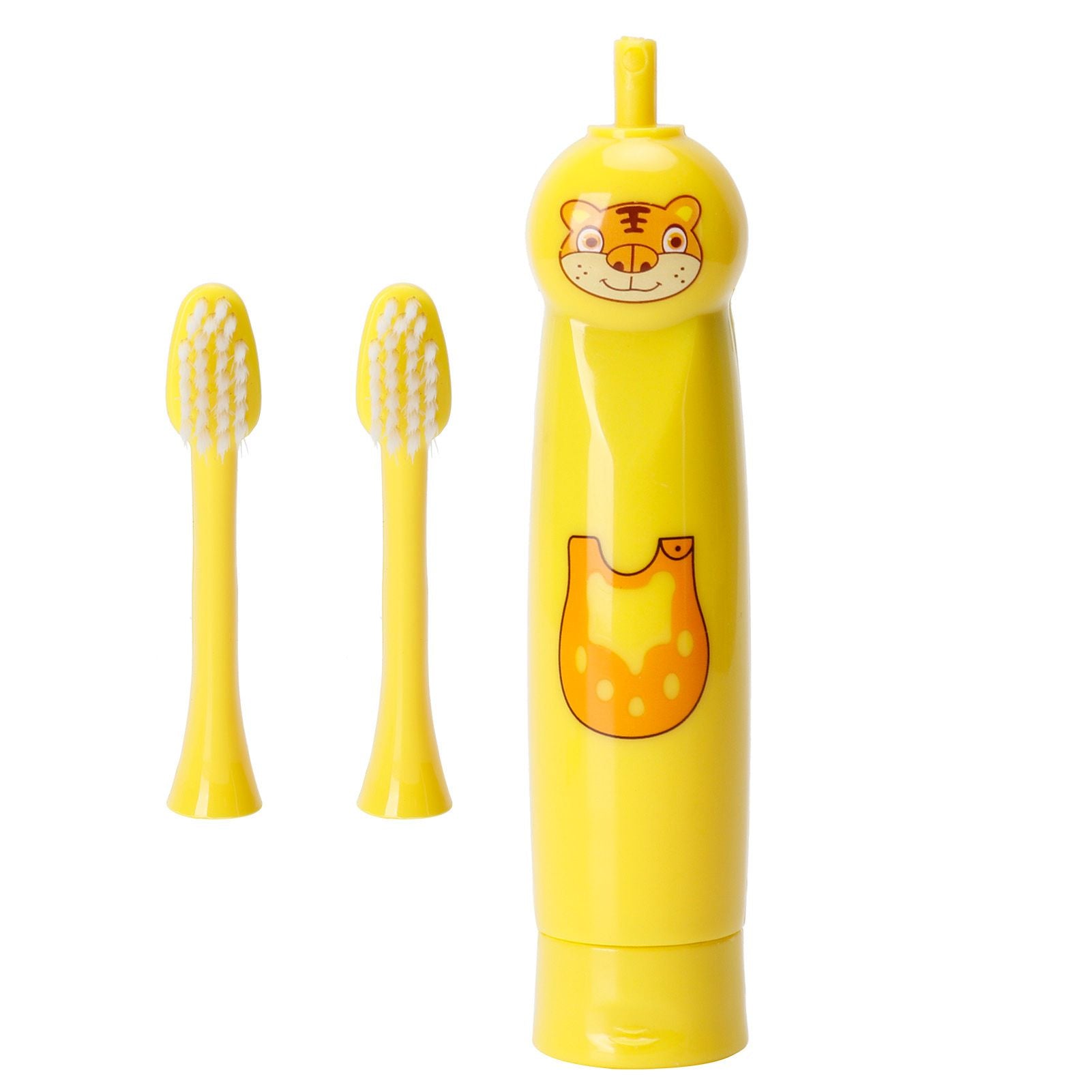 Children Electric Toothbrush Cartoon Pattern Waterproof Teeth Cleaning Brush Gift for KidsYellow