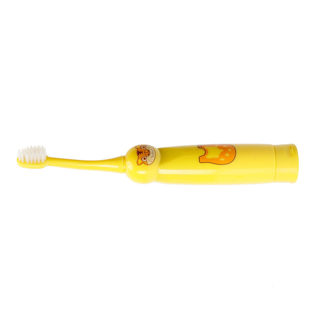 Children Electric Toothbrush Cartoon Pattern Waterproof Teeth Cleaning Brush Gift for KidsYellow