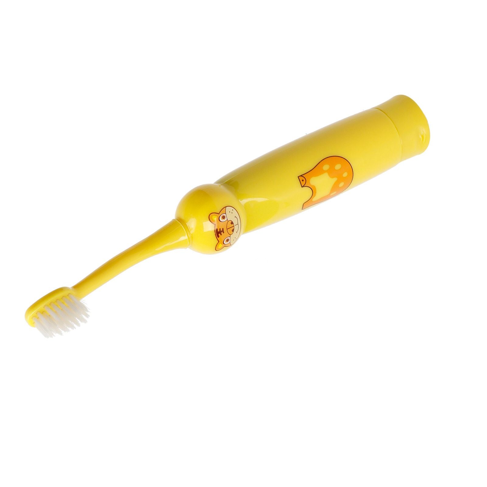 Children Electric Toothbrush Cartoon Pattern Waterproof Teeth Cleaning Brush Gift for KidsYellow