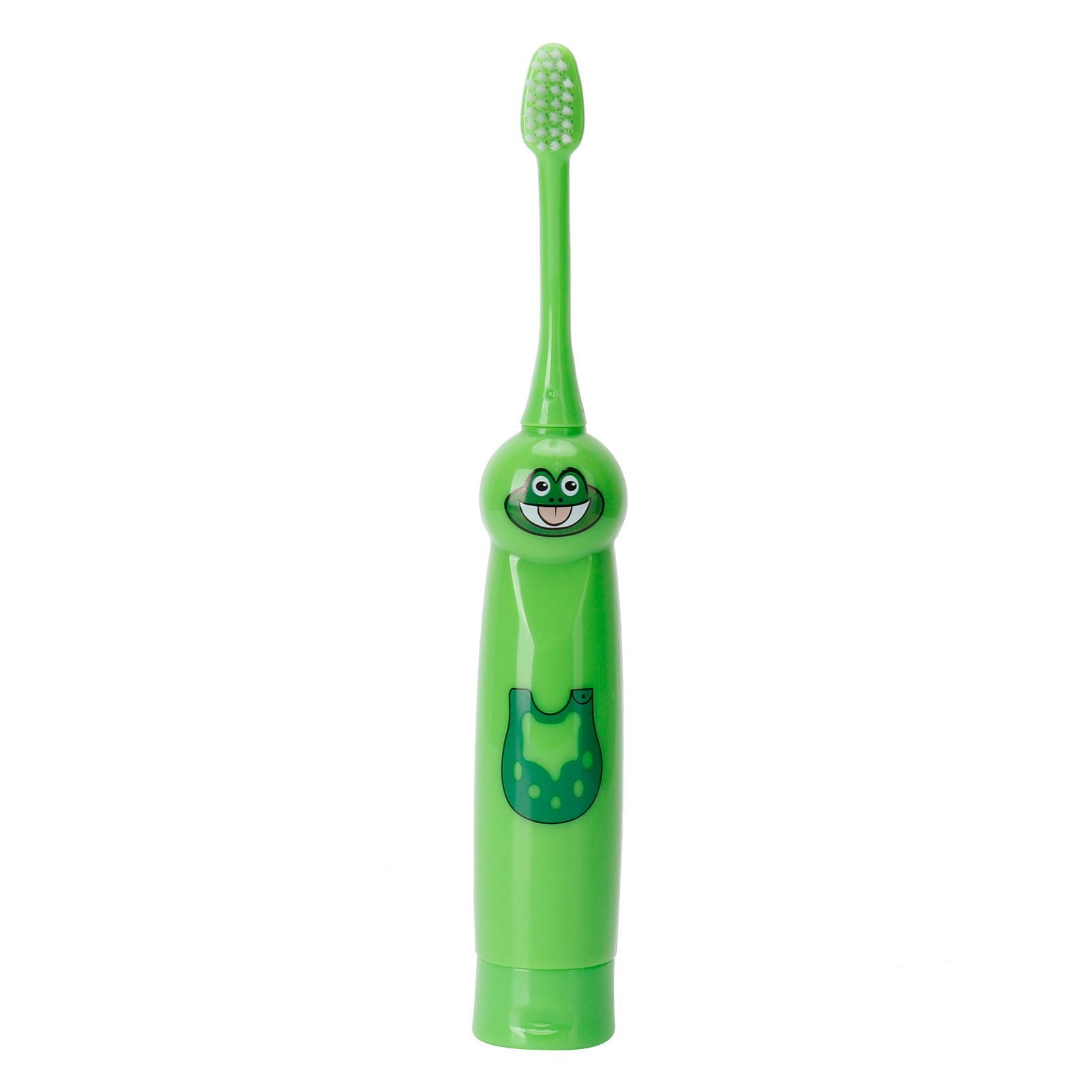 Children Electric Toothbrush Cartoon Pattern Waterproof Teeth Cleaning Brush Gift for KidsGreen