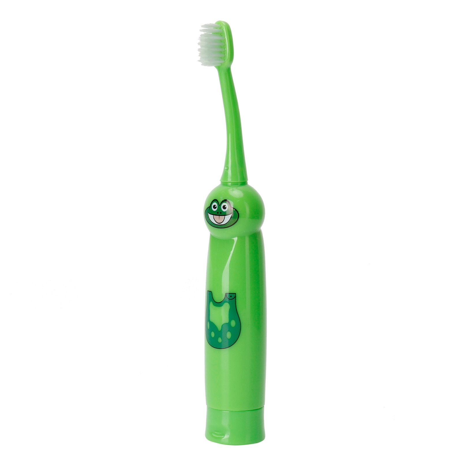Children Electric Toothbrush Cartoon Pattern Waterproof Teeth Cleaning Brush Gift for KidsGreen