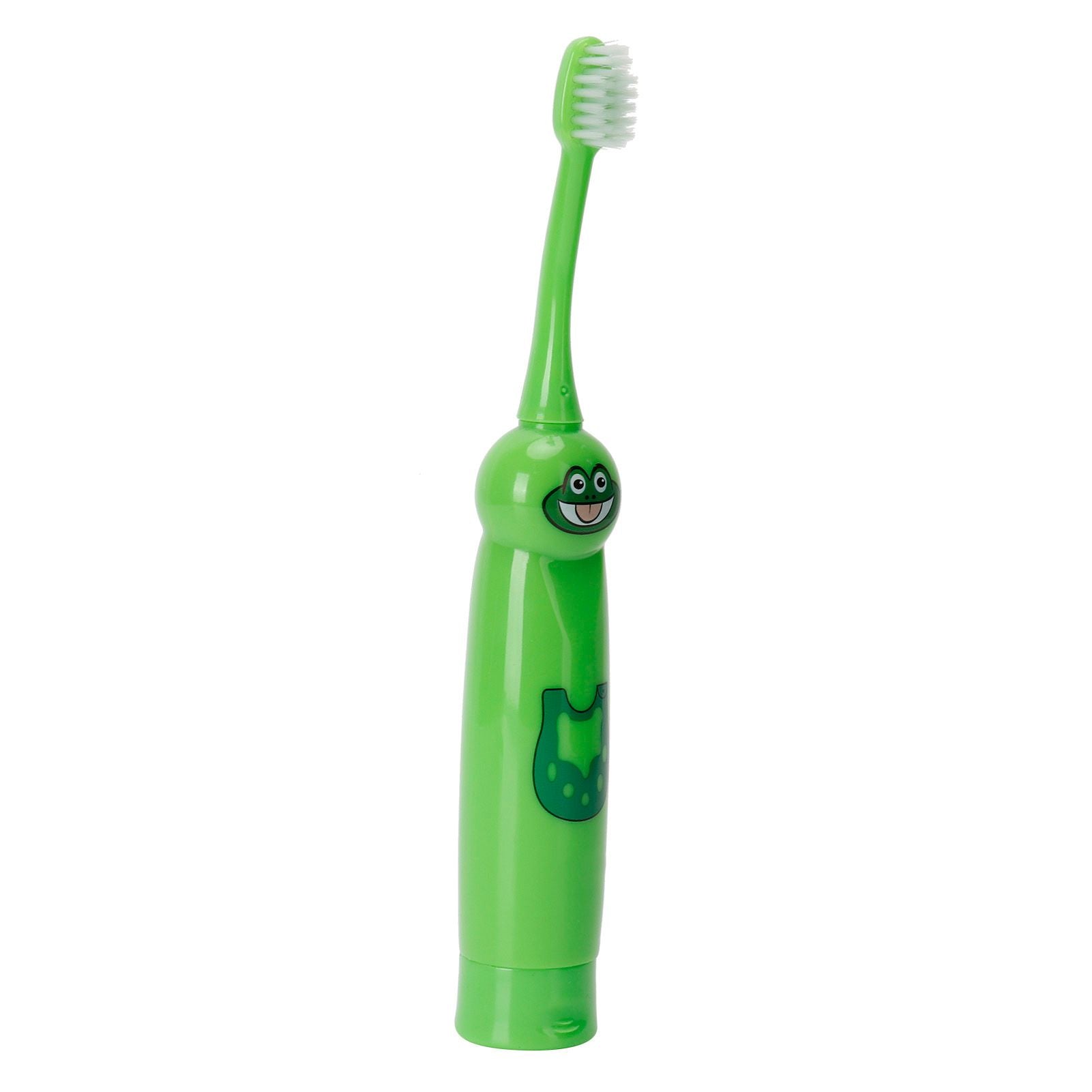 Children Electric Toothbrush Cartoon Pattern Waterproof Teeth Cleaning Brush Gift for KidsGreen