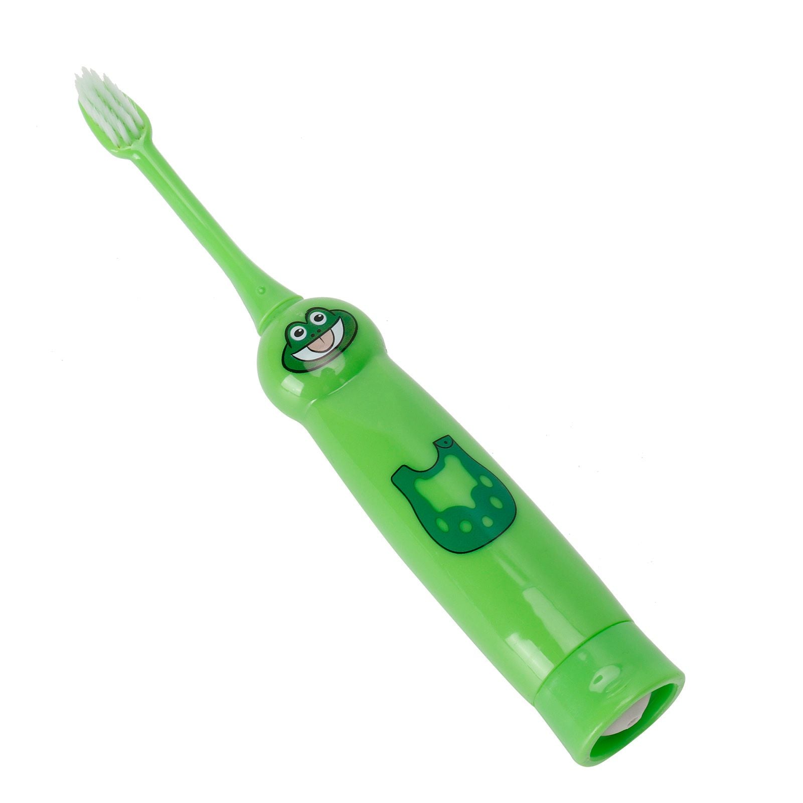 Children Electric Toothbrush Cartoon Pattern Waterproof Teeth Cleaning Brush Gift for KidsGreen