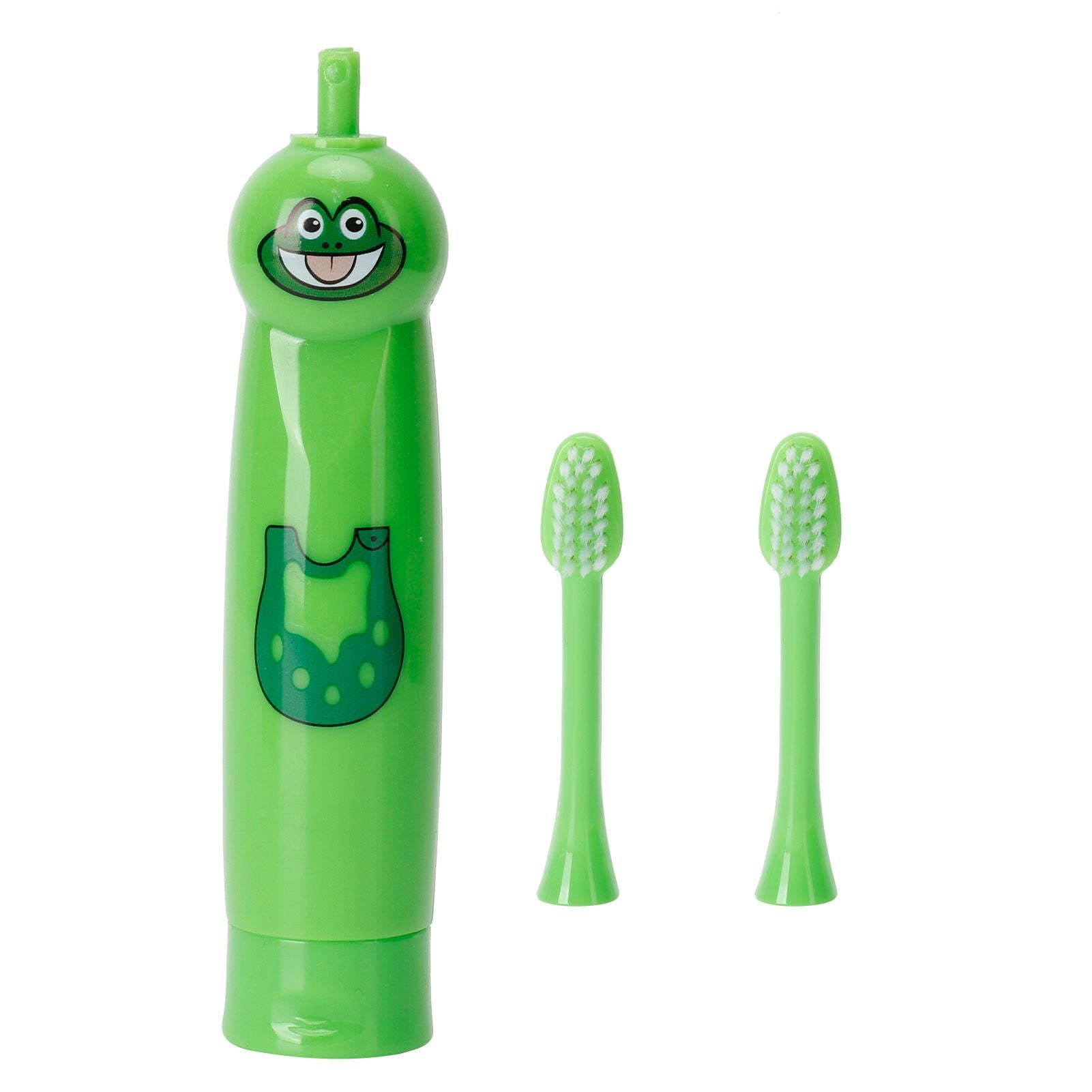 Children Electric Toothbrush Cartoon Pattern Waterproof Teeth Cleaning Brush Gift for KidsGreen