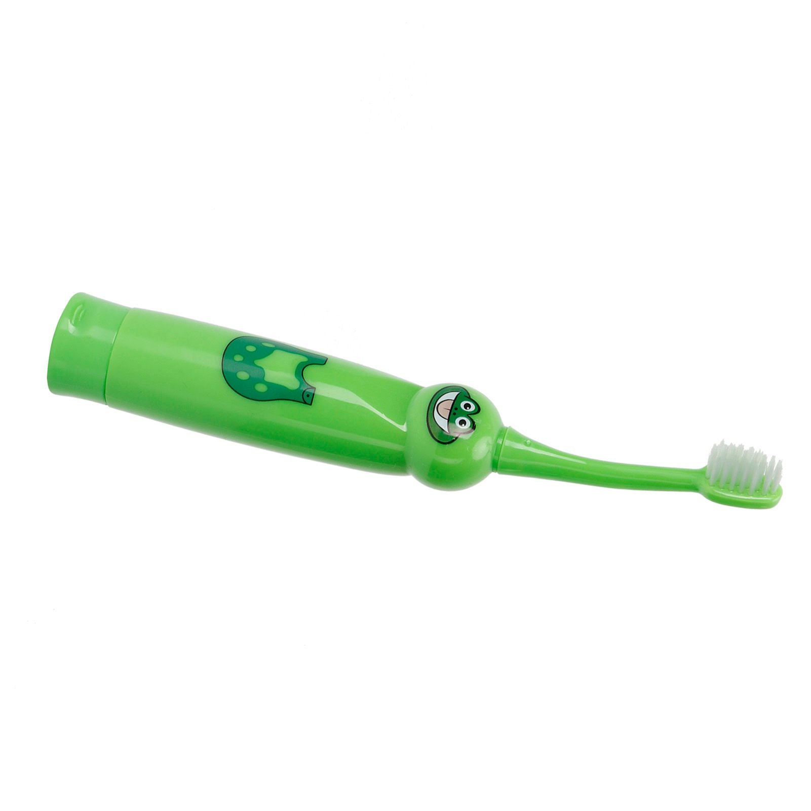 Children Electric Toothbrush Cartoon Pattern Waterproof Teeth Cleaning Brush Gift for KidsGreen