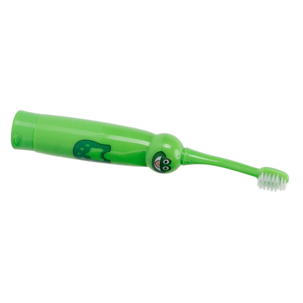 Children Electric Toothbrush Cartoon Pattern Waterproof Teeth Cleaning Brush Gift for KidsGreen