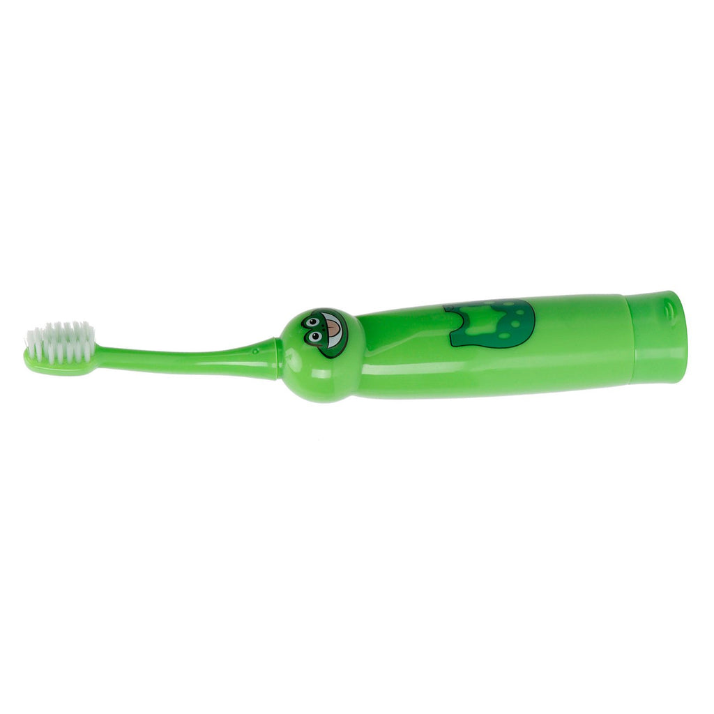 Children Electric Toothbrush Cartoon Pattern Waterproof Teeth Cleaning Brush Gift for KidsGreen