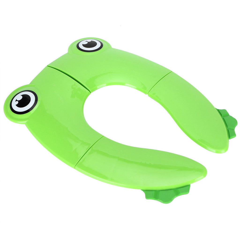 Folding Potty Seat Pad Portable Baby Toddler Toilet Training Seat Non Slip Pad for Travel(Green )