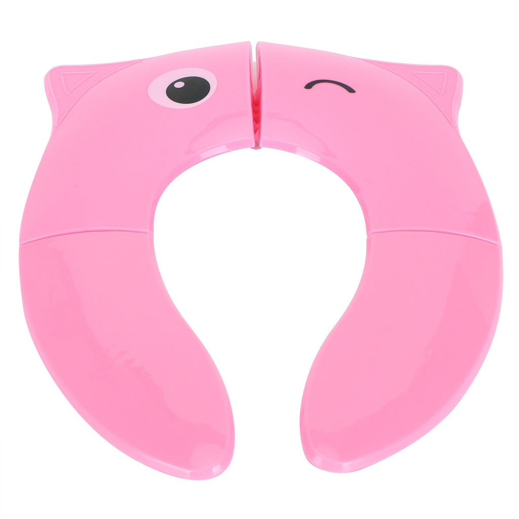 Folding Potty Seat Pad Portable Baby Toddler Toilet Training Seat Non Slip Pad for Travel(Pink )