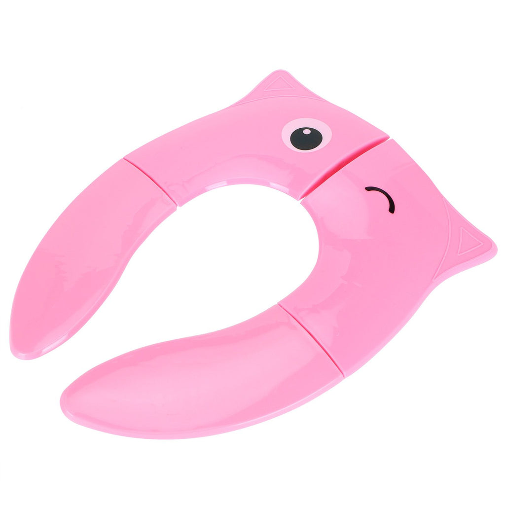 Folding Potty Seat Pad Portable Baby Toddler Toilet Training Seat Non Slip Pad for Travel(Pink )
