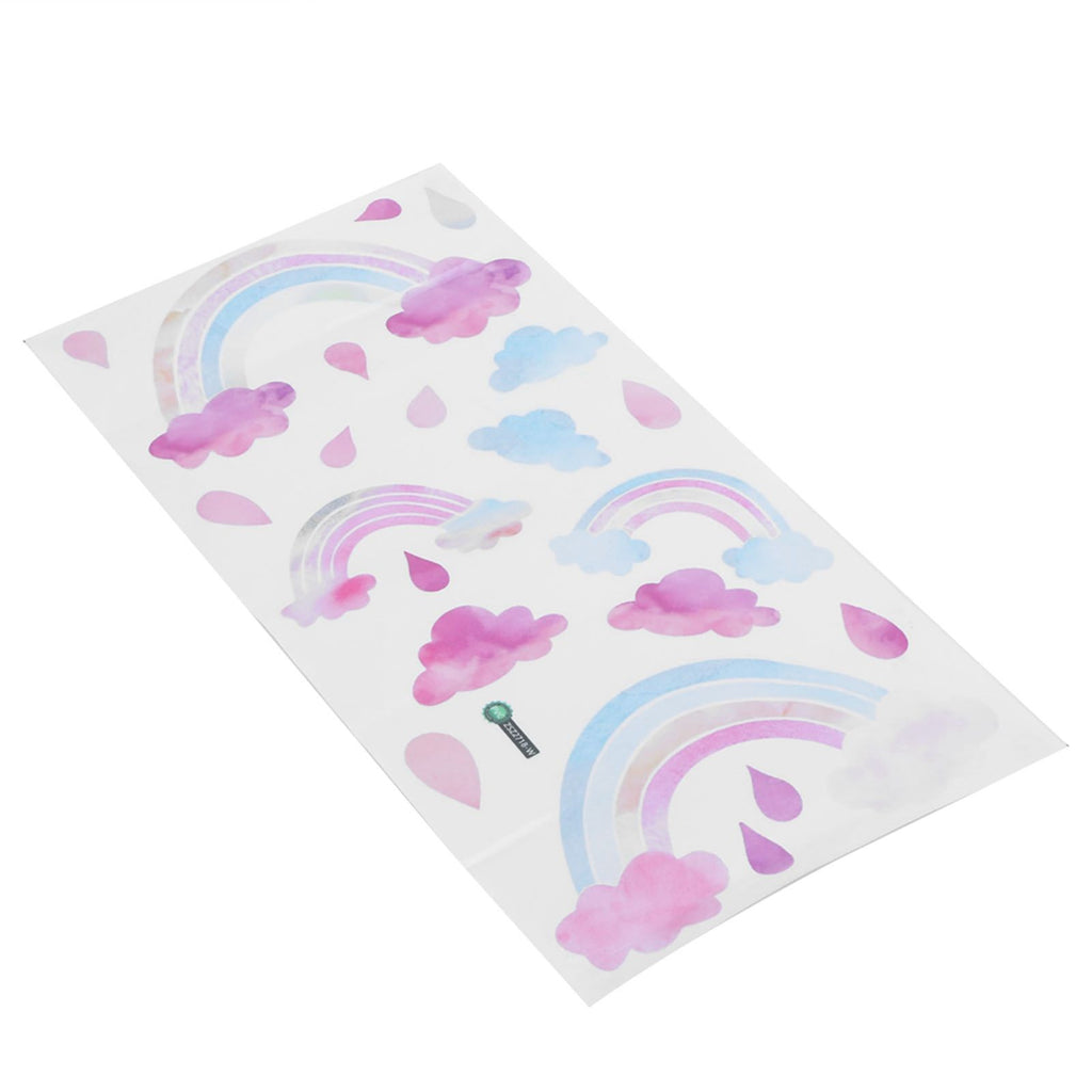 Self Adhesive Wall Sticker Cute Clouds Raindrop Pattern Decal Children's Room Bedroom Decor