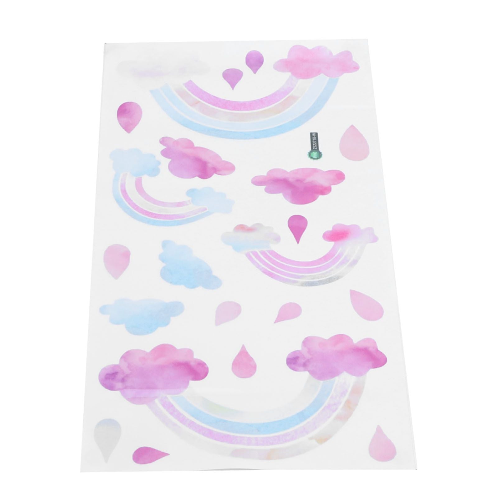 Self Adhesive Wall Sticker Cute Clouds Raindrop Pattern Decal Children's Room Bedroom Decor
