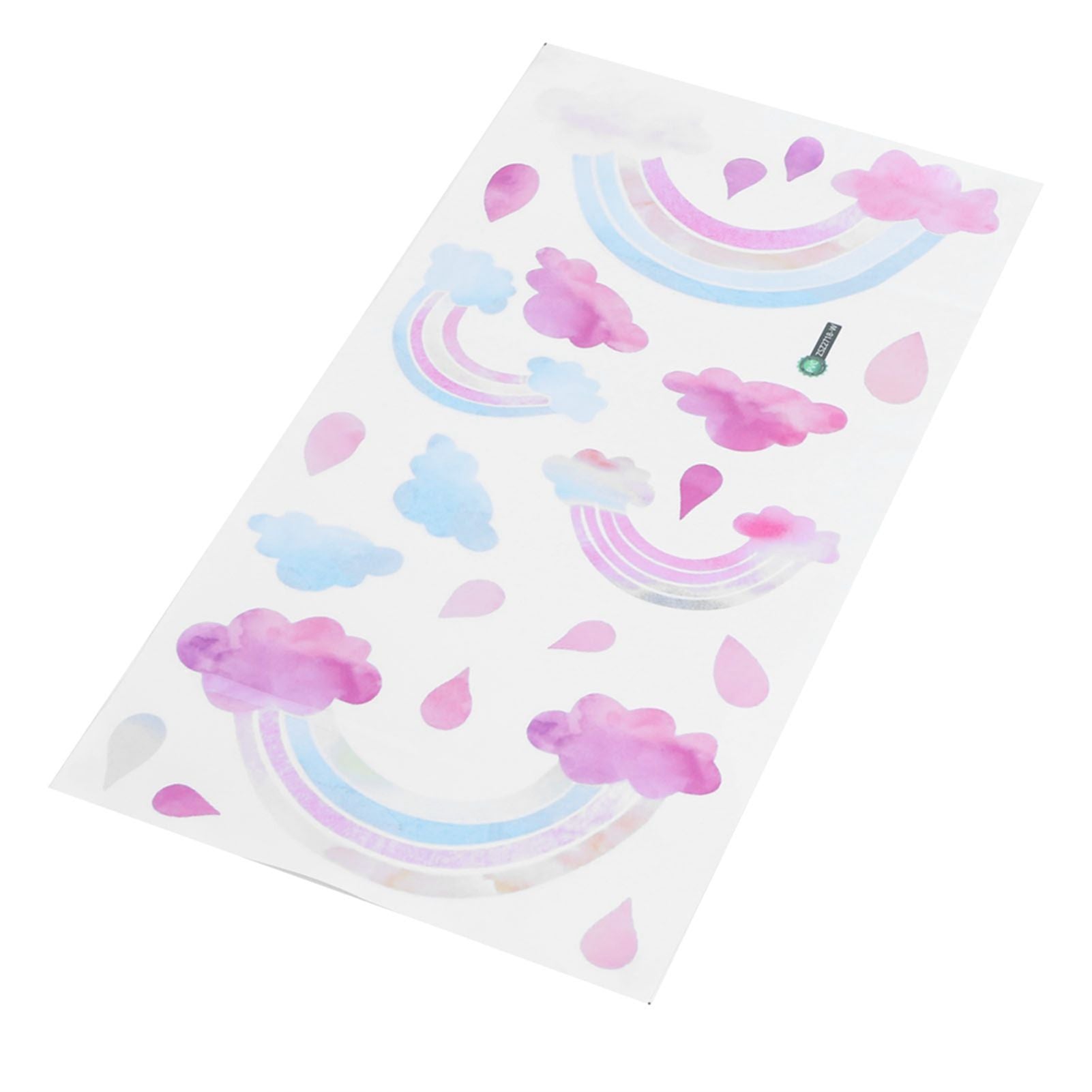 Self Adhesive Wall Sticker Cute Clouds Raindrop Pattern Decal Children's Room Bedroom Decor