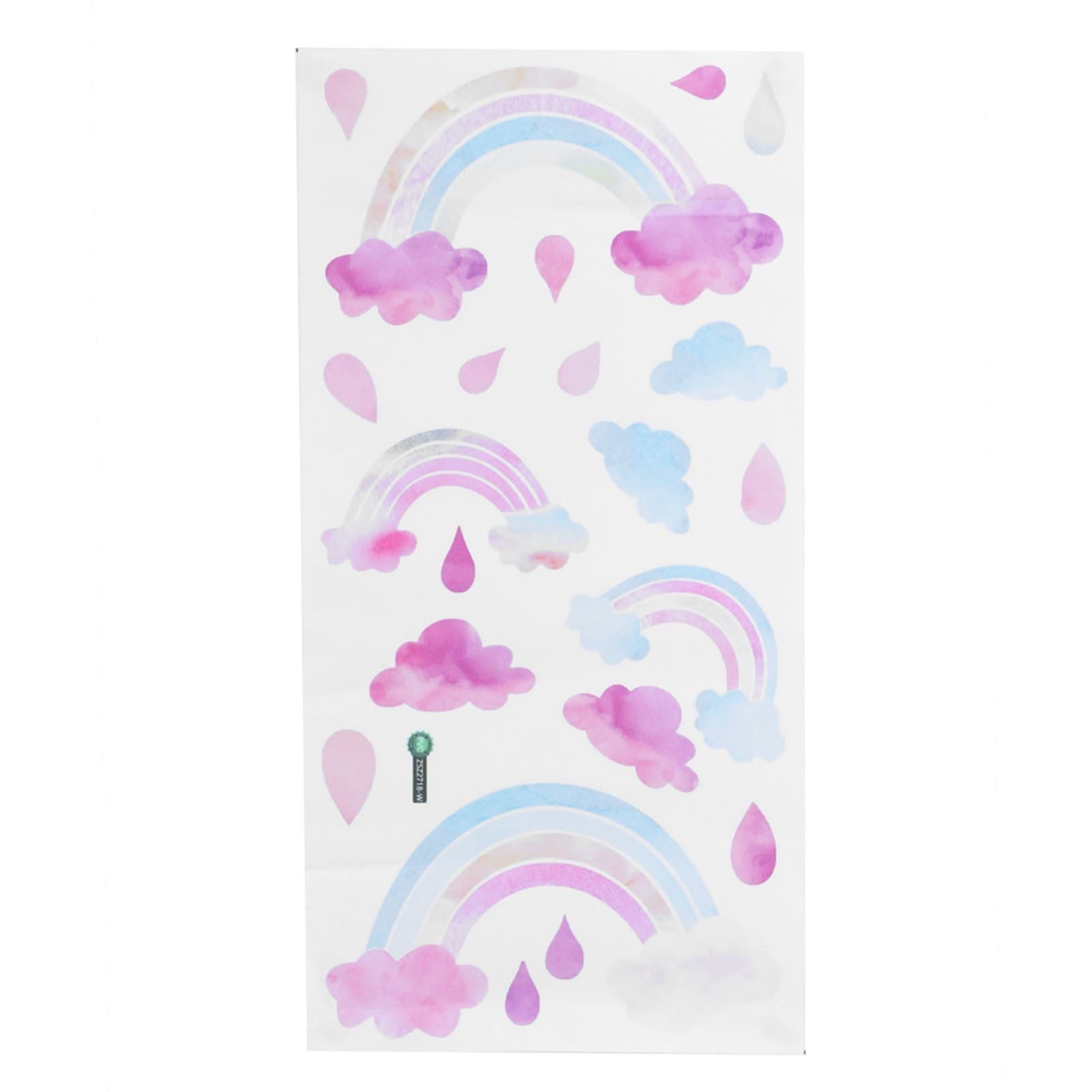 Self Adhesive Wall Sticker Cute Clouds Raindrop Pattern Decal Children's Room Bedroom Decor
