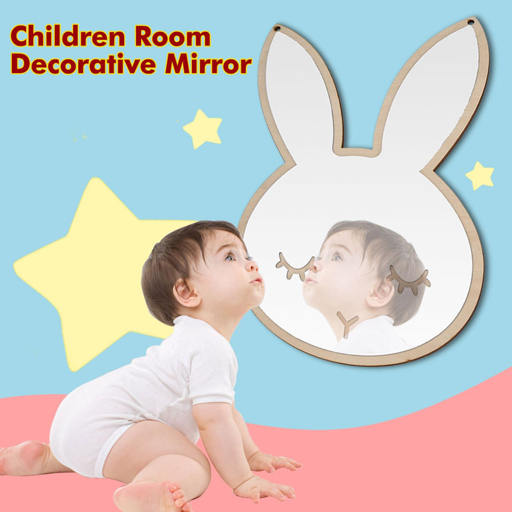 Nordic Acrylic Decorative Mirror Wall Sticker Decal Children Kids Room Art Home Decor #Rabbit