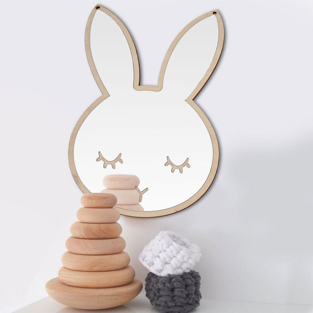 Nordic Acrylic Decorative Mirror Wall Sticker Decal Children Kids Room Art Home Decor #Rabbit