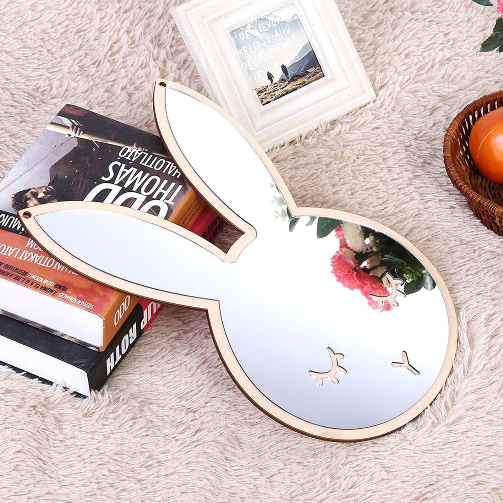 Nordic Acrylic Decorative Mirror Wall Sticker Decal Children Kids Room Art Home Decor #Rabbit