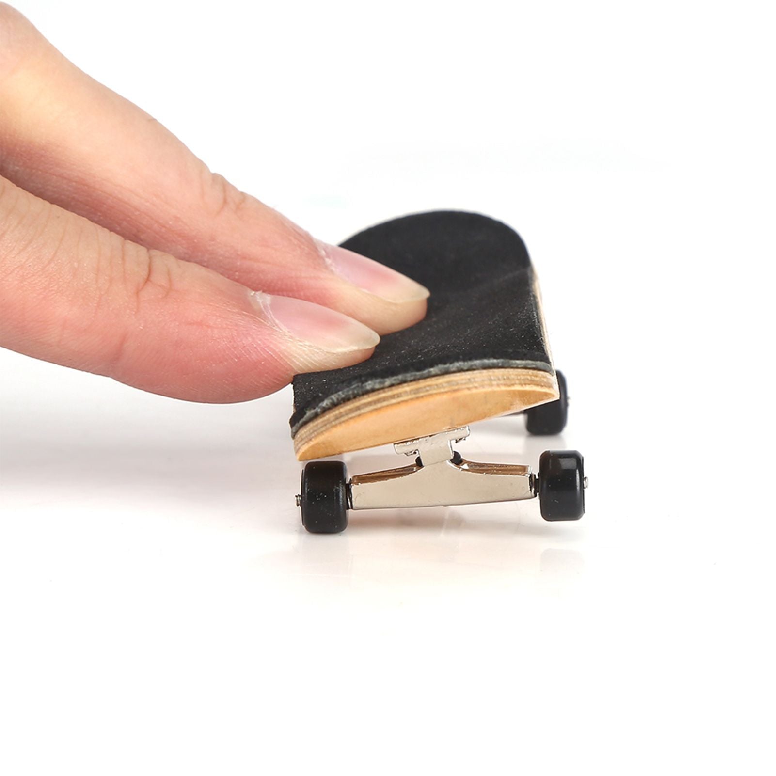 1Pc Maple Wooden Alloy Fingerboard Finger Skateboards With Box Reduce Pressure Gifts Black