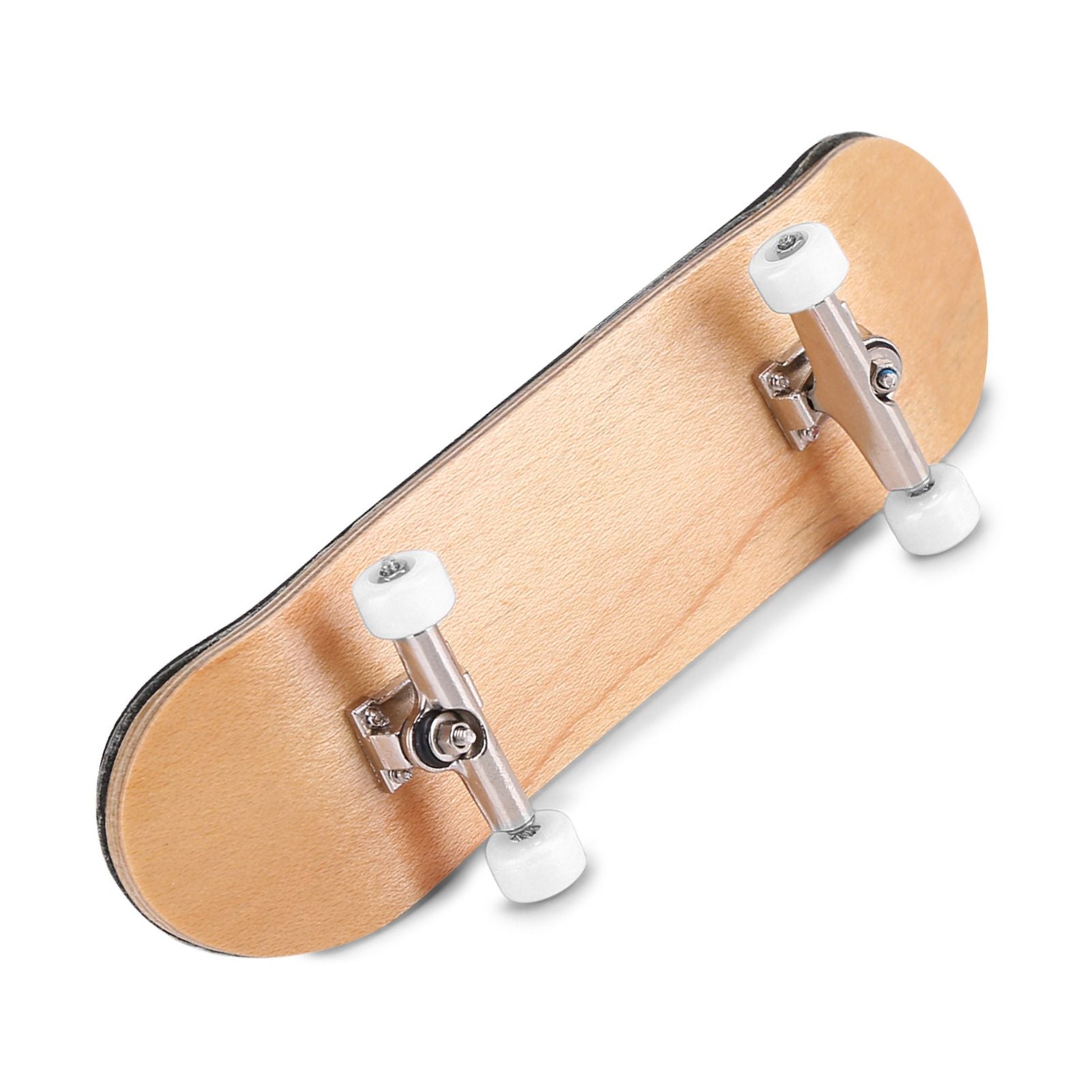 1Pc Maple Wooden Alloy Fingerboard Finger Skateboards With Box Reduce Pressure Gifts White