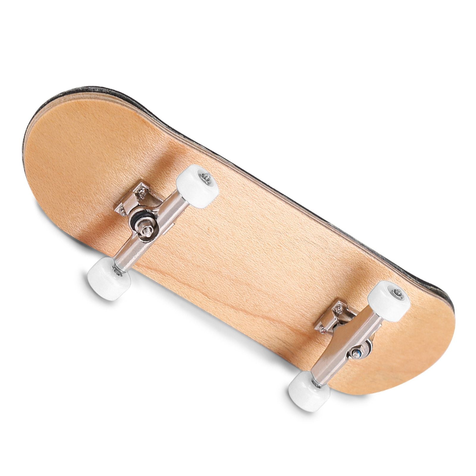 1Pc Maple Wooden Alloy Fingerboard Finger Skateboards With Box Reduce Pressure Gifts White