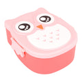 Plastic Portable Cartoon Owl Lunch Box Food Safe Microwave Storage Container