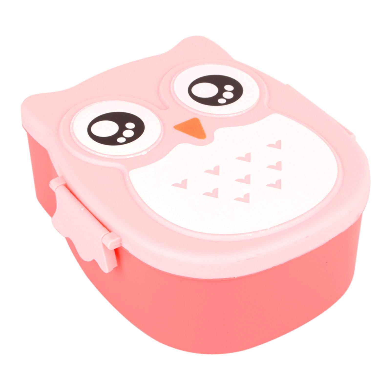 Plastic Portable Cartoon Owl Lunch Box Food Safe Microwave Storage Container