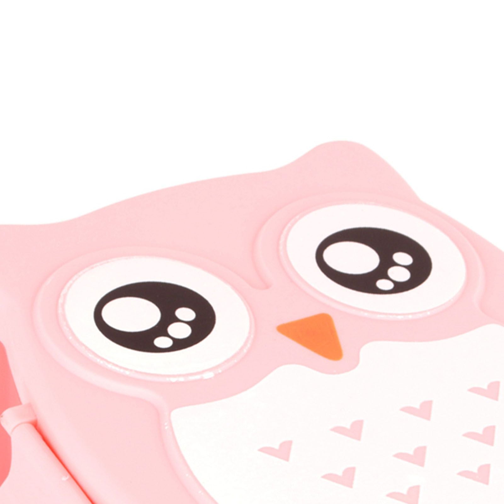 Plastic Portable Cartoon Owl Lunch Box Food Safe Microwave Storage Container