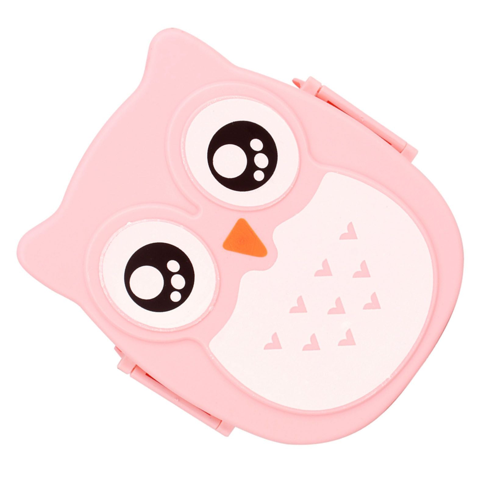 Plastic Portable Cartoon Owl Lunch Box Food Safe Microwave Storage Container