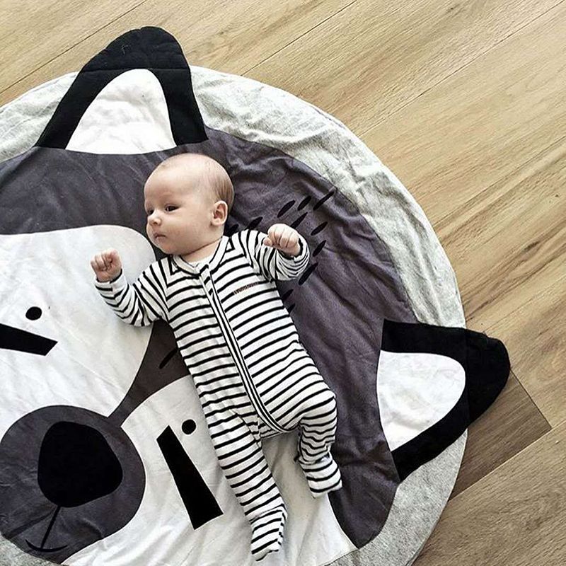 Play Mat Cute Cartoon Animals Cotton Crawling Mat for Baby Children