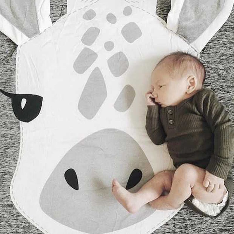 Play Mat Cute Cartoon Animals Cotton Crawling Mat for Baby Children
