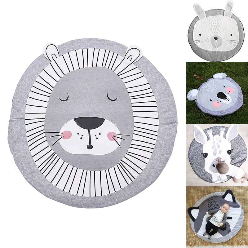 Play Mat Cute Cartoon Animals Cotton Crawling Mat for Baby Children