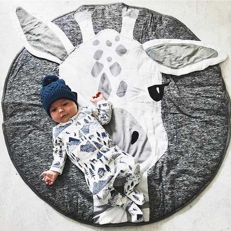 Play Mat Cute Cartoon Animals Cotton Crawling Mat for Baby Children