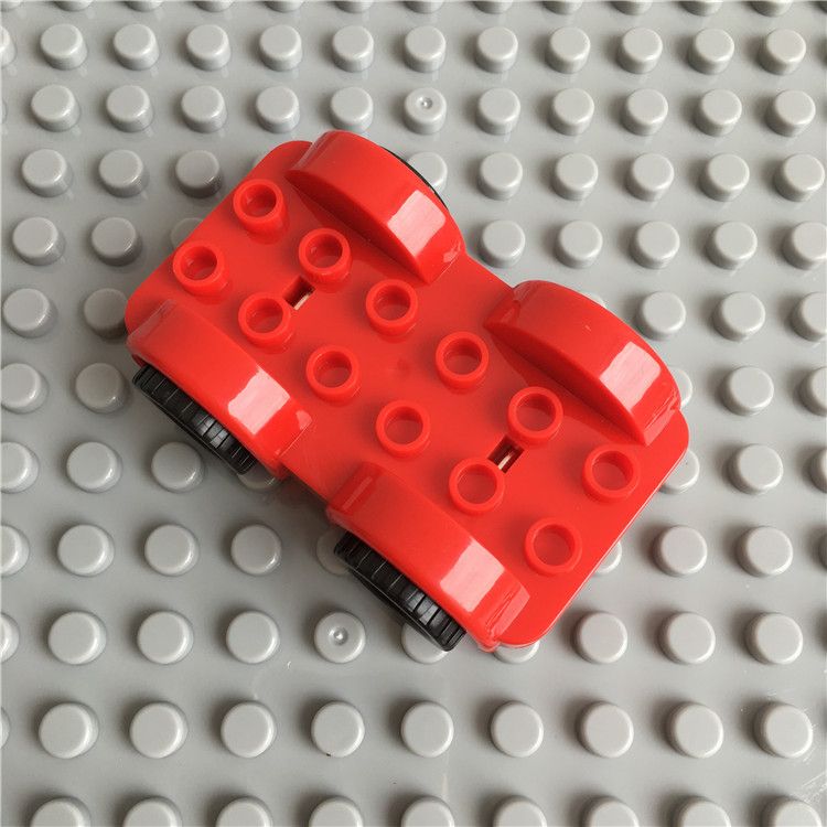 Hongyuan sheng Building Blocks Bus Vehicle Red underbody